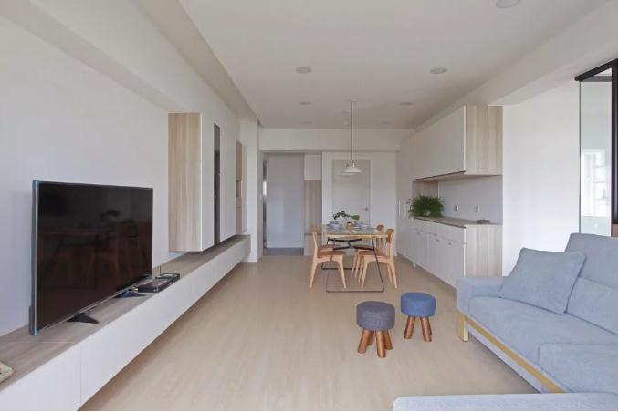 淺木紋色系裝修很清新